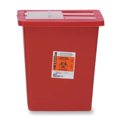Small Hands-Free Sharps Cart 8gal • 15.5"W x 11"D x 17.75"H