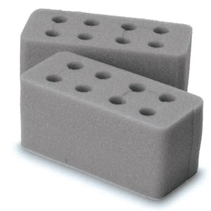 Urine Cup Foam Rack • 2.75"W x 6"L x 2.5"H • Holds Two 90mL or 120mL Cups Urine Cup Foam Rack • 2.75"W x 6"L x 2.5"H • Holds Two 90mL or 120mL Cups