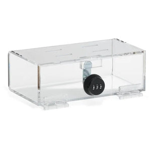 Marketlab Combi-Cam Acrylic Lock Boxes, Small • 8.325"W x 4.5"D x 2.875"H Marketlab Combi-Cam Acrylic Lock Boxes, Small • 8.325"W x 4.5"D x 2.875"H