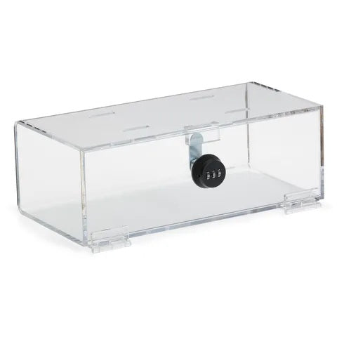 Marketlab Combi-Cam Acrylic Lock Boxes, Medium • 12"W x 6"D x 4.25"H