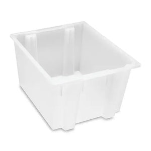 Nesting and Stacking Totes 19.5"W x 23.5"L x 10"H • Semi Clear Nesting and Stacking Totes 19.5"W x 23.5"L x 10"H • Semi Clear