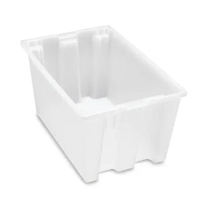 Nesting and Stacking Totes 19.5"W x 23.5"L x 13"H • Semi Clear Nesting and Stacking Totes 19.5"W x 23.5"L x 13"H • Semi Clear