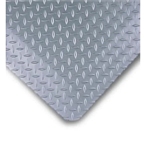 Diamond Tread Floor Mat, 2'W x 3'L Gray Diamond Tread Floor Mat, 2'W x 3'L Gray