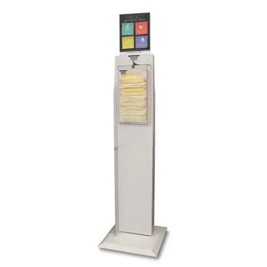 Bowman Locking Clear Bulk Mask Dispenser with Stand • 17"W x 17"D x 64.71"H Bowman Locking Clear Bulk Mask Dispenser with Stand • 17"W x 17"D x 64.71"H