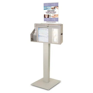 Bowman ABS Double Lock Hygiene Center with Sign and Stand • 18.5"W x 17"D x 57.44"H Bowman ABS Double Lock Hygiene Center with Sign and Stand • 18.5"W x 17"D x 57.44"H