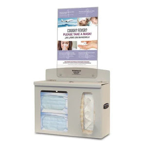Bowman Locking Hygiene Center without Sanitizer, ABS • With Sign • 13.8"W x 5.47"D x 24.08"H Bowman Locking Hygiene Center without Sanitizer, ABS • With Sign • 13.8"W x 5.47"D x 24.08"H