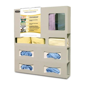 Bowman ABS Quad Glove Isolation Station with Sign • 23.38"W x 4.33"D x 26.73"H Bowman ABS Quad Glove Isolation Station with Sign • 23.38"W x 4.33"D x 26.73"H