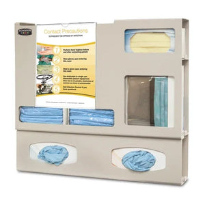 Bowman ABS Bulk Double Glove Isolation Station, With Sign • 23.5"W x 5.08"D x 20.8"H Bowman ABS Bulk Double Glove Isolation Station, With Sign • 23.5"W x 5.08"D x 20.8"H
