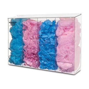 Top & Front Dispensing Bulk Dispenser, Quad • Tall • PETG • 24.5"W x 5.79"D x 16.95"H Top & Front Dispensing Bulk Dispenser, Quad • Tall • PETG • 24.5"W x 5.79"D x 16.95"H