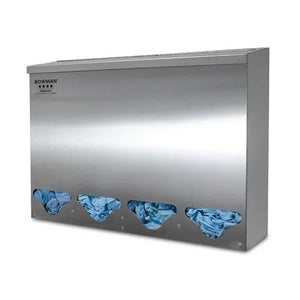 Top & Front Dispensing Bulk Dispenser, Quad • Tall • Stainless • 24.16"W x 5.75"D x 17.91"H Top & Front Dispensing Bulk Dispenser, Quad • Tall • Stainless • 24.16"W x 5.75"D x 17.91"H