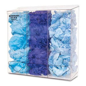 Top & Front Dispensing Bulk Dispenser, Triple • Tall • PETG • 18.4"W x 5.77"D x 17.08"H Top & Front Dispensing Bulk Dispenser, Triple • Tall • PETG • 18.4"W x 5.77"D x 17.08"H