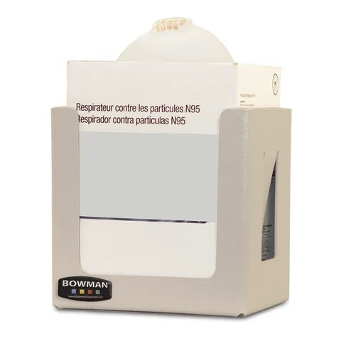 Bowman ABS Universal Cone Face Mask Box Dispenser • 6.75"W x 5.75"D x 7.13"H
