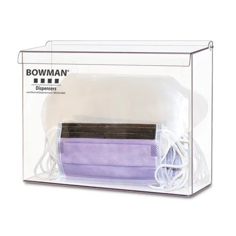 Bowman PETG Facemask Dispenser, For Masks/Shields • 12"W x 4.07"D x 12.69"H