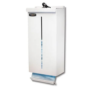 Tall Locking Bulk Face Mask Dispenser, ABS • White Tall Locking Bulk Face Mask Dispenser, ABS • White