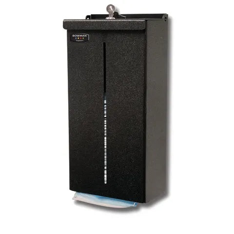 Tall Locking Bulk Face Mask Dispenser, ABS • Black