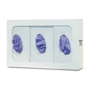 Bowman White Steel Basic Glove Box Dispenser, Triple • 15.81"W x 3.81"D x 10.03"H Bowman White Steel Basic Glove Box Dispenser, Triple • 15.81"W x 3.81"D x 10.03"H