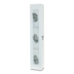 Bowman White Steel Vertical Glove Box Dispenser, Triple • 5.5"W x 3.94"D x 30.04"H Bowman White Steel Vertical Glove Box Dispenser, Triple • 5.5"W x 3.94"D x 30.04"H