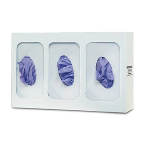 Bowman White Steel Glove Box Dispenser, Triple • 15.87"W x 3.81"D x 10.03"H Bowman White Steel Glove Box Dispenser, Triple • 15.87"W x 3.81"D x 10.03"H