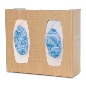 Double Glove Box Dispenser • 11.38"W x 4"D x 10.13"H, Maple Double Glove Box Dispenser • 11.38"W x 4"D x 10.13"H, Maple