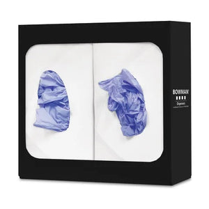 Bowman Black Stainless Glove Box Dispenser, Double • 10.56"W x 3.81"D x 10.03"H Bowman Black Stainless Glove Box Dispenser, Double • 10.56"W x 3.81"D x 10.03"H