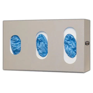 Bowman Visual Size Change Glove Box Dispenser, Triple • 16.9"W x 3.95"L x 10.1"H Bowman Visual Size Change Glove Box Dispenser, Triple • 16.9"W x 3.95"L x 10.1"H