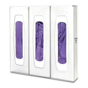 Bowman PETG Extra Tall Triple Glove Box Dispenser • 15.7"W x 2.95"D x 16.1"H Bowman PETG Extra Tall Triple Glove Box Dispenser • 15.7"W x 2.95"D x 16.1"H