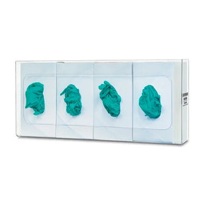 Bowman PETG Glove Box Dispenser, Quad • 22.45"W x 3.88"D x 10.03"H Bowman PETG Glove Box Dispenser, Quad • 22.45"W x 3.88"D x 10.03"H