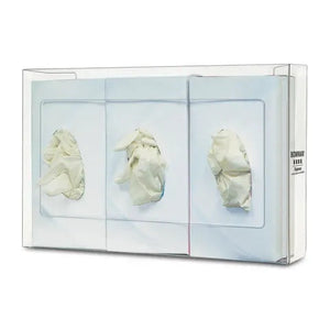 Bowman PETG Slim Glove Box Dispenser, Triple • 15.95"W x 2.95"D x 10.1"H Bowman PETG Slim Glove Box Dispenser, Triple • 15.95"W x 2.95"D x 10.1"H
