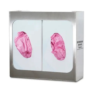 Bowman Stainless Steel Glove Box Dispenser, Double • 10.56"W x 3.82"D x 10.04"H Bowman Stainless Steel Glove Box Dispenser, Double • 10.56"W x 3.82"D x 10.04"H