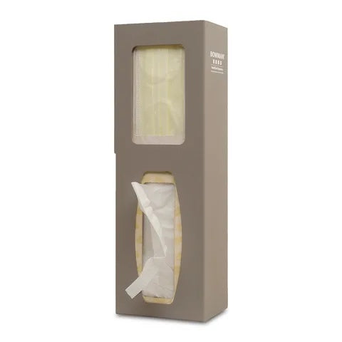 Bowman Aluminum Mask and Tissue Holder • 7.21"W x 4.29"D x 15.11"H