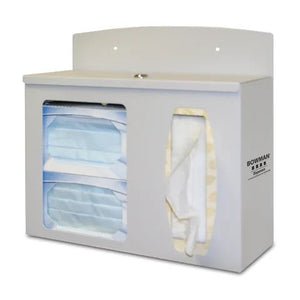 Bowman Locking Hygiene Center without Sanitizer, Steel • 13.65"W x 5.17"D x 11.75"H Bowman Locking Hygiene Center without Sanitizer, Steel • 13.65"W x 5.17"D x 11.75"H
