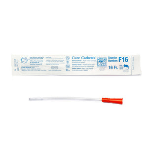 CURE FEMALE STRAIGHT TIP CATHETER 16 FR 6" CURE FEMALE STRAIGHT TIP CATHETER 16 FR 6"