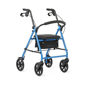 Basic Steel Rollator with 8" Wheels, Light Blue Basic Steel Rollator with 8" Wheels, Light Blue