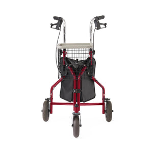 3-Wheeled Rollator, Red 3-Wheeled Rollator, Red