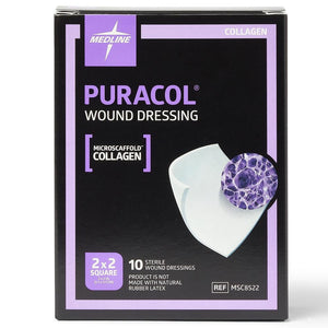 PURACOL PLUS AG+ COLLAGEN DRESSING WITH SILVER 2X2 10/BX, 5 BX/CS PURACOL PLUS AG+ COLLAGEN DRESSING WITH SILVER 2X2 10/BX, 5 BX/CS