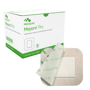 MOLNLYCKE MEPORE PRO SELF ADHESIVE ABSORBENT ISLAND DRESSING, NON WOVEN, LATEX FREE, 3 3/5" X 8", STERILE MOLNLYCKE MEPORE PRO SELF ADHESIVE ABSORBENT ISLAND DRESSING, NON WOVEN, LATEX FREE, 3 3/5" X 8", STERILE