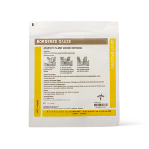 Sterile Bordered Gauze Adhesive Island Wound Dressing, 6" x 6" with 4" x 4" Pad Sterile Bordered Gauze Adhesive Island Wound Dressing, 6" x 6" with 4" x 4" Pad