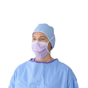 Medline Level 3 Duckbill-Style Tie Mask with Foam Strip, Purple Medline Level 3 Duckbill-Style Tie Mask with Foam Strip, Purple