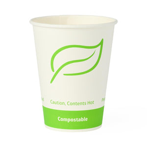Compostable Paper Hot Beverage Cups, 8 oz. Compostable Paper Hot Beverage Cups, 8 oz.