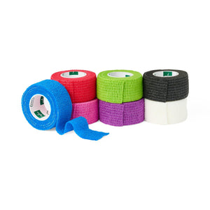 Nonsterile Self-Adherent Latex Wrap, Assorted Color Pack, 1" x 5 yd. Nonsterile Self-Adherent Latex Wrap, Assorted Color Pack, 1" x 5 yd.