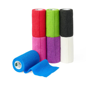 Nonsterile Self-Adherent Latex Wrap, Assorted Color Pack, 4" x 5 yd. Nonsterile Self-Adherent Latex Wrap, Assorted Color Pack, 4" x 5 yd.