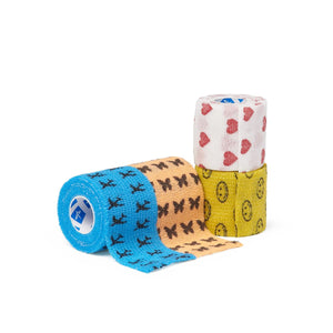 Nonsterile Self-Adherent Wrap, Kids Pack (Airplane, Butterfly, Hearts, Smiles), 3" x 5 yd. (7.6 cm x 4.6 m) Nonsterile Self-Adherent Wrap, Kids Pack (Airplane, Butterfly, Hearts, Smiles), 3" x 5 yd. (7.6 cm x 4.6 m)
