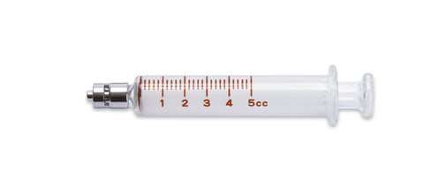 Syringe, Loss of Resistance (LOR), Glass, Luer Lock, 5 cc