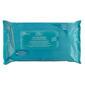Multi-Purpose Washcloths, Resealable 48 count Disposable Multi-Purpose Washcloths, Resealable 48 count Disposable