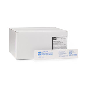 Health Care Logistics Luer-Lock Syringe with 21G x 1" Hypodermic Needle, 3 mL Health Care Logistics Luer-Lock Syringe with 21G x 1" Hypodermic Needle, 3 mL