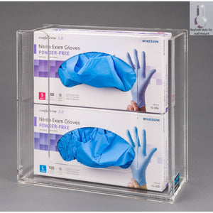 Acrylic Glove Box Holder - 2 Box (Wall Mount) Acrylic Glove Box Holder - 2 Box (Wall Mount)