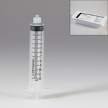 Health Care Logistics Sterile Monoject™ Luer Lock Syringes, Pharmacy Tray, 12mL, Case