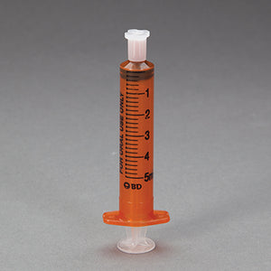 BD™ Oral Dispensers with Tip Caps, 5mL, Amber BD™ Oral Dispensers with Tip Caps, 5mL, Amber