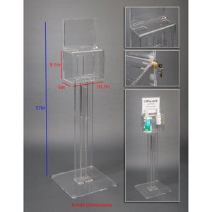 Deco Resp Hygiene Kiosk w/ Sign Sleeve-2 Pos (AC Stand, AC STAND Kit, Riser, padlock) Deco Resp Hygiene Kiosk w/ Sign Sleeve-2 Pos (AC Stand, AC STAND Kit, Riser, padlock)