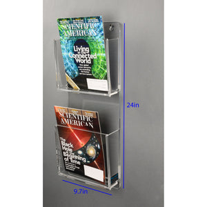 2 Pocket Magazine Rack-Vertical 2 Pocket Magazine Rack-Vertical